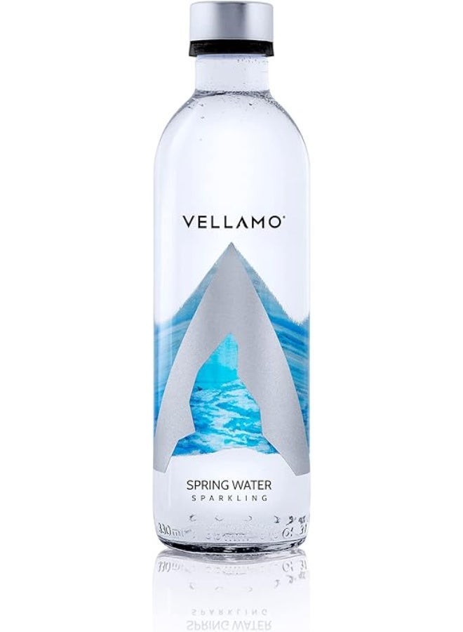Vellamo Sparkling Spring Water 330ml – Premium Glass Bottle - Image 1